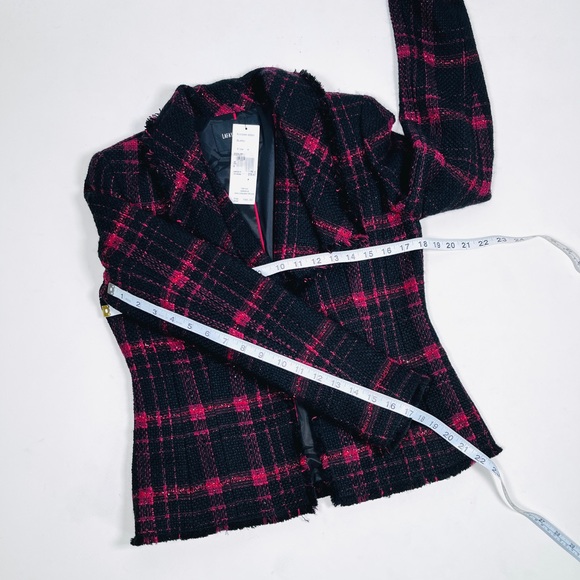 NEW! Lafayette 148 NY Blamu Wool viscose blend plaid boucle jacket - Picture 12 of 14